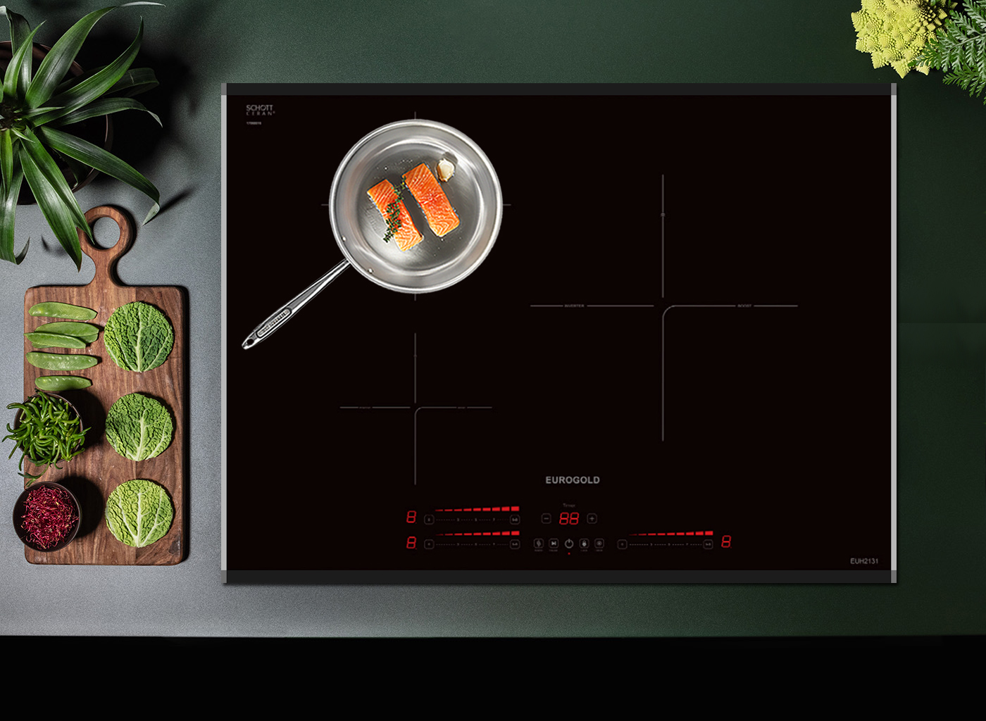 Bếp từ 3 vùng nấu Eurogold EUH2131