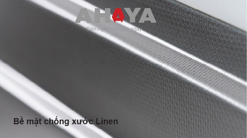 Bồn rửa chén chống xước dập tạo hạt Linen, mang đến cảm giác yên tâm khi sử dụng