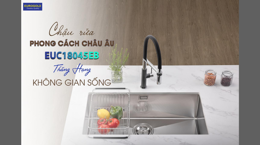 Bồn rửa chén eurogold thiết kế đơn giản và tinh tế