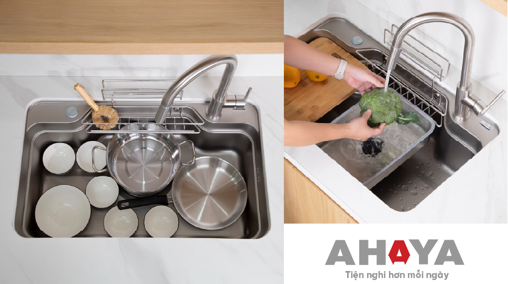 Bồn rửa chén Kluger KF7848FS S78 Plus có kích thước rộng thoải mái