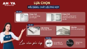 Các loại bồn rửa chén thông dụng và phổ biến hiện nay