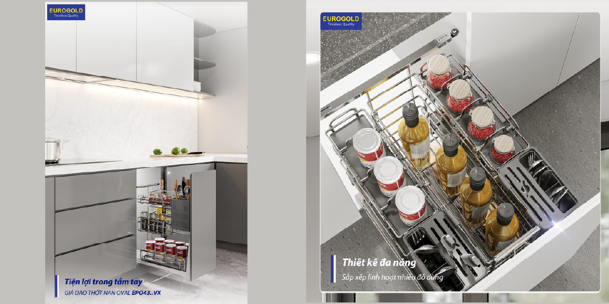 Kệ gia vị eurogold epo43..vx thiết kế đa năng