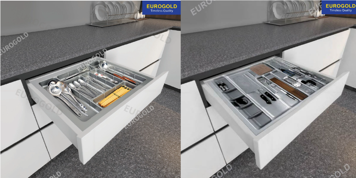 Khay chia thìa dĩa Eurogold tối ưu không gian bếp