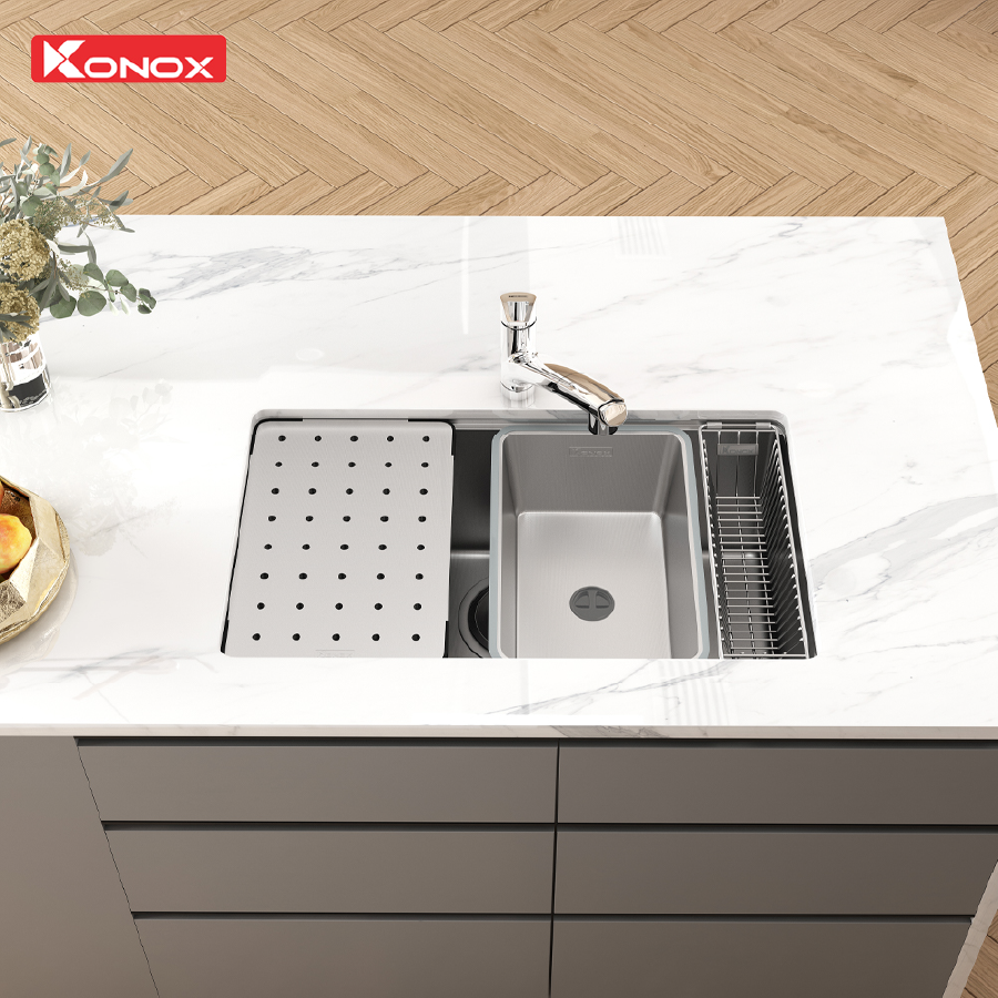 Bồn rửa chén Konox Dekor 8044SU - render