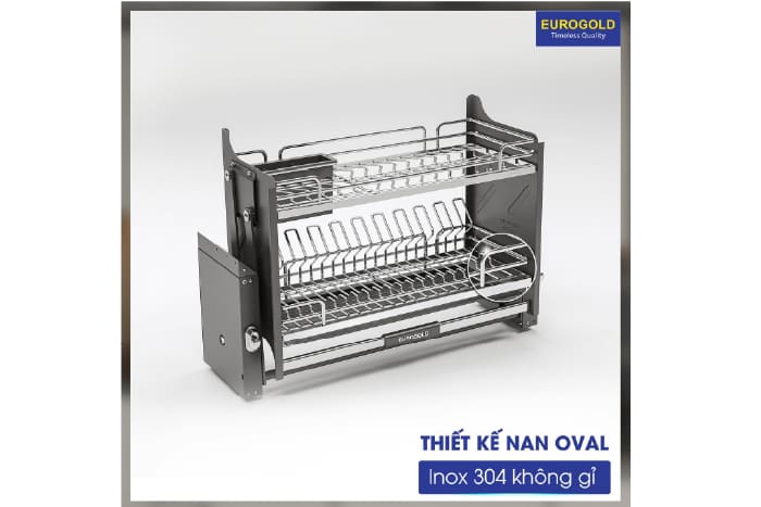 Kệ chén nâng hạ Eurogold EPO9360LX oval 600mm - nan oval