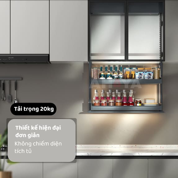 Kệ gia vị nâng hạ điện Eurogold ESV8980pro 800mm - tải trọng 20kg