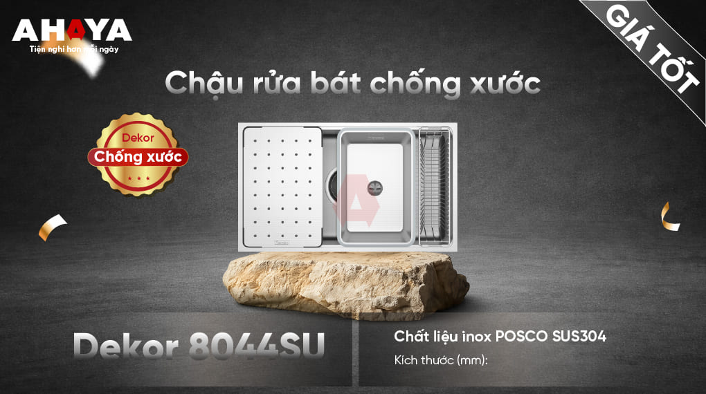 Bồn rửa chén Konox Dekor 8044SU - Thiết kế