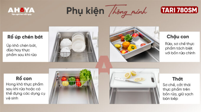 Bồn rửa chén Konox Tari 780SM 1.2 POSCO 304