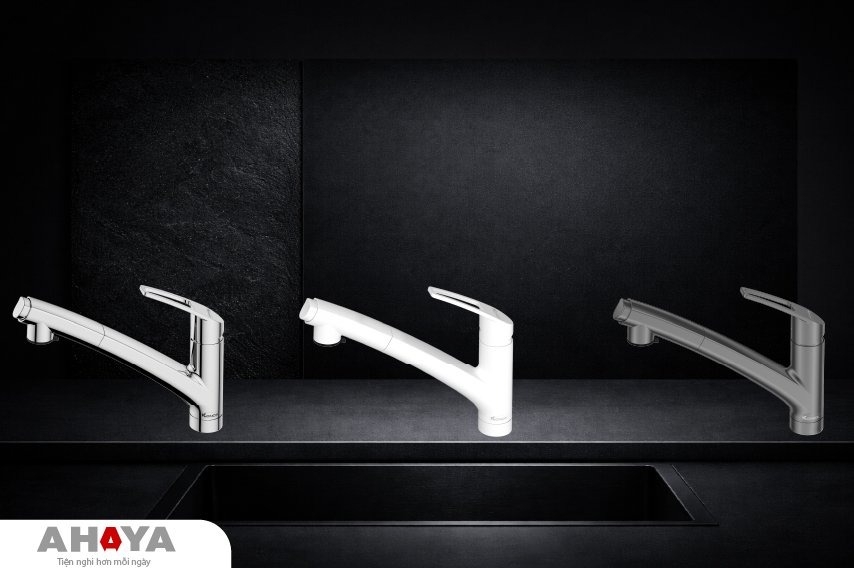 Vòi rửa chén Konox Kira Gun Metal phong cách nội địa Nhật - Thiết kế