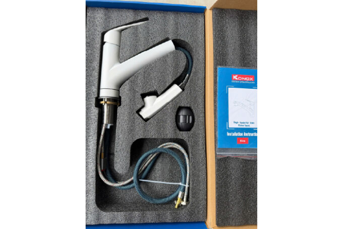 Vòi rửa chén Konox Kira White phong cách nội địa Nhật