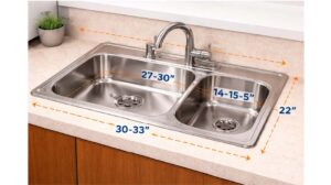 Kích thước bồn rửa chén thông dụng nhất hiện nay