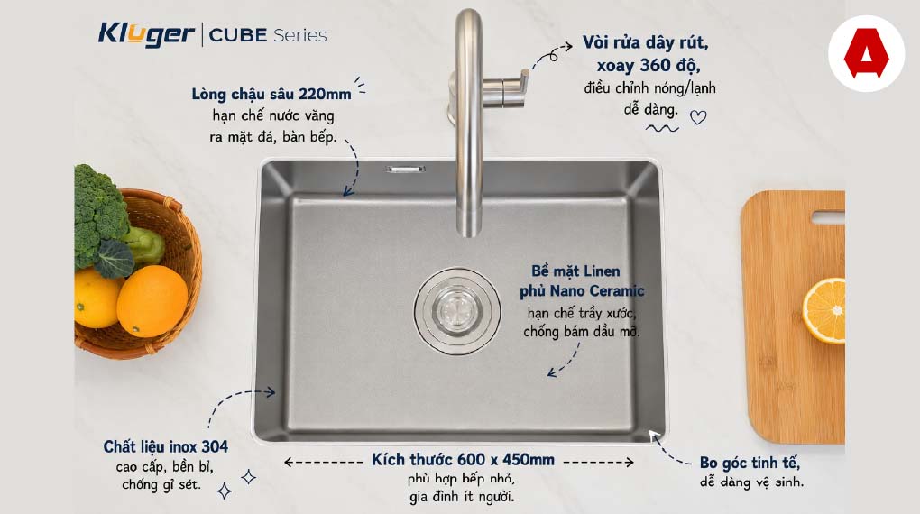 Bồn rửa chén hãng nào tốt? 5 thương hiệu bồn rửa chén tốt và uy tín - Kluger