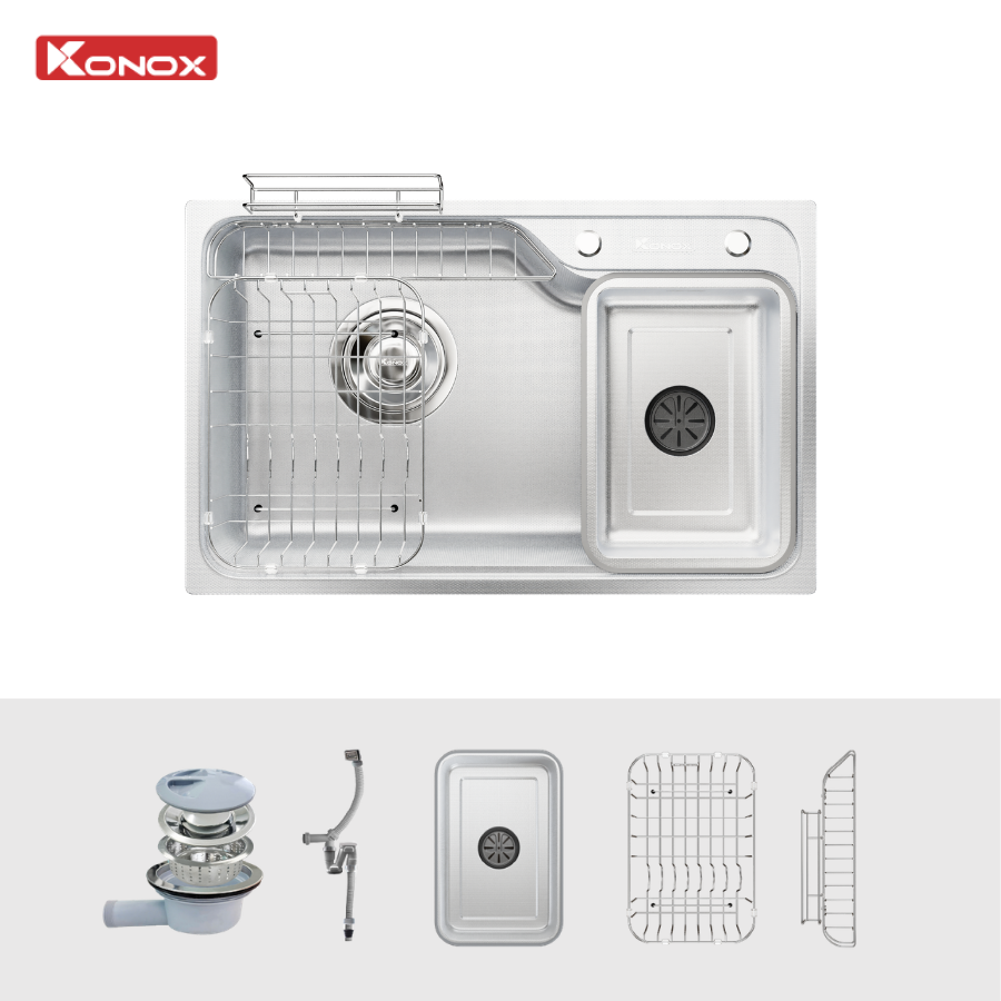 Bồn rửa chén Konox Tari Smart 8050 phụ kiện