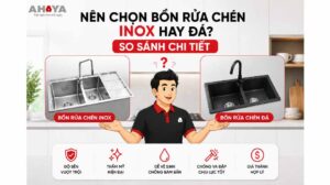 Chậu rửa bát nên dùng inox hay chậu đá