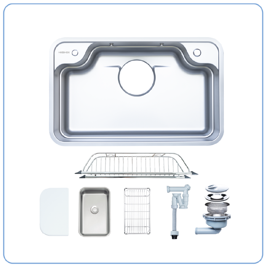 Bồn rửa chén Nobinox ARVO B180 - phụ kiện