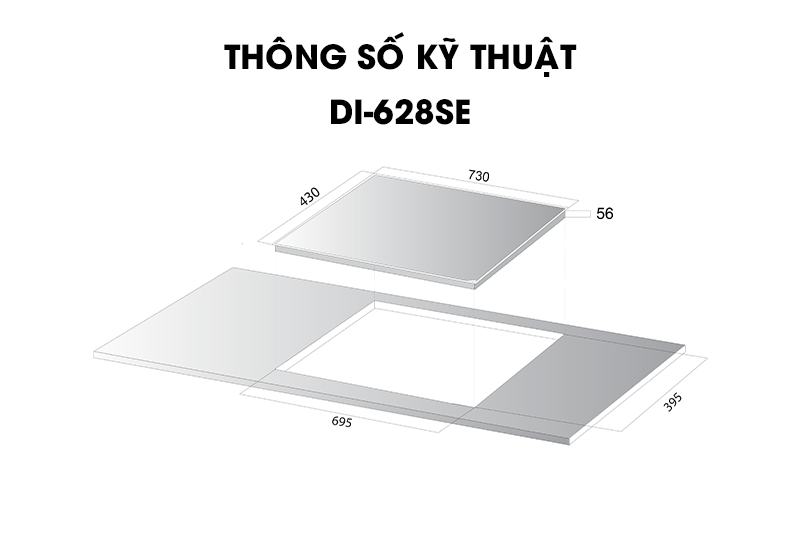 Alternative view of Bếp từ đôi âm Kocher DI-628SE 4000W