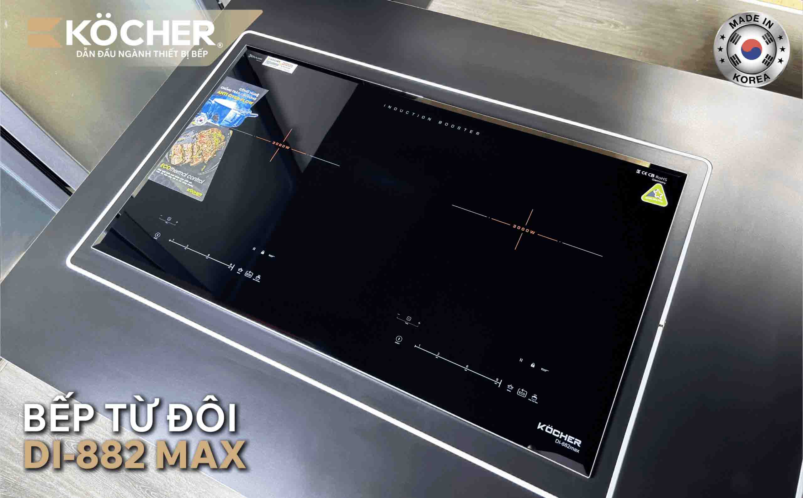 Bếp từ đôi âm Kocher DI-882 MAX 4