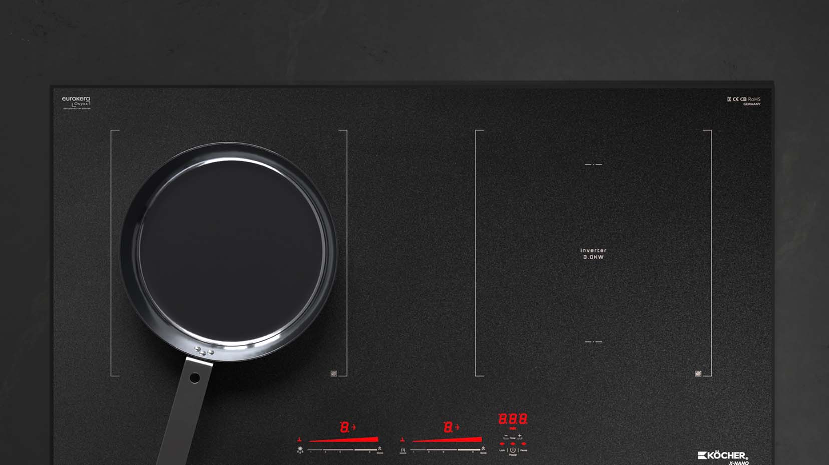 Bếp từ đôi âm Kocher X Nano 8 Plus 4000W 1