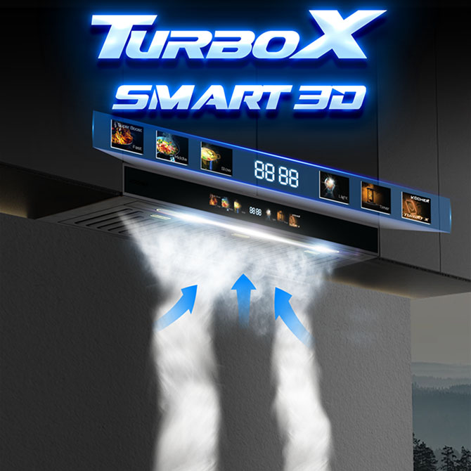 Máy hút mùi âm tủ Kocher 3D X3D-350D 1