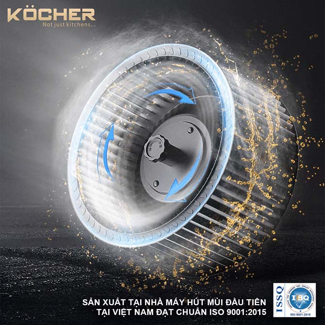 Alternative view of Máy hút mùi âm tủ Kocher 3D X3D-350D AUTO CLEAN