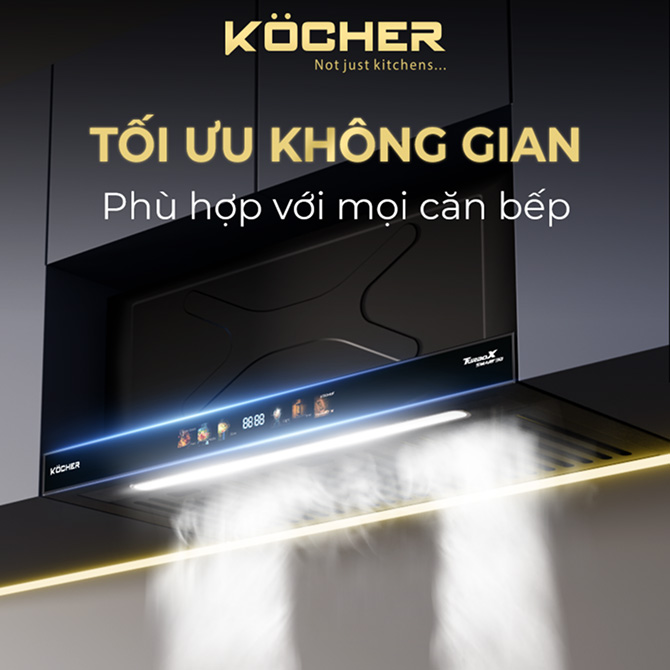 Máy hút mùi âm tủ Kocher 3D X3D-350N 6